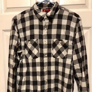 Button down, buffalo checked shirt